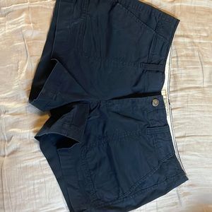 Navy khaki shorts worn 3x - too small to keep!